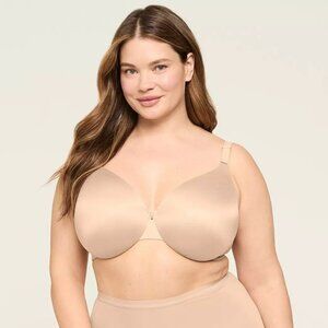 Cacique Lightly Lined Full Coverage Bra Size 44DDD Cafe Nude Tan Underwire